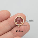 18k Plated DIY Pendants Charms Natural Stone Jewelry Making