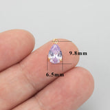 18k Rhodium Plated Copper Charms DIY Pendants AAA Zircons 10pcs/lot
