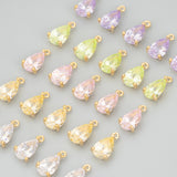 18k Rhodium Plated Copper Charms DIY Pendants AAA Zircons 10pcs/lot
