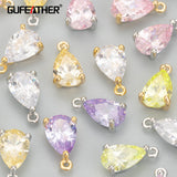 18k Rhodium Plated Copper Charms DIY Pendants AAA Zircons 10pcs/lot