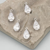 18k Rhodium Plated Copper Charms DIY Pendants AAA Zircons 10pcs/lot
