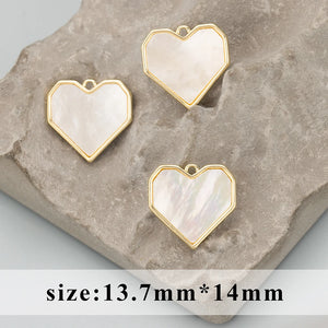 Nickel-Free 18K Plated Copper Shell Charms 2pcs/lot