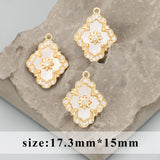 Nickel-Free 18K Plated Copper Shell Charms 2pcs/lot