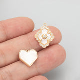 Nickel-Free 18K Plated Copper Shell Charms 2pcs/lot