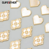 Nickel-Free 18K Plated Copper Shell Charms 2pcs/lot