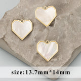 Nickel-Free 18K Plated Copper Shell Charms 2pcs/lot