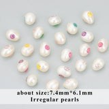 Natural Pearl Zircon Charms Hand Made Jewelry Making