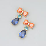 18k Plated Copper Zircon Glass Charms DIY Pendants