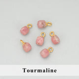10pcs DIY Pendants Stainless Steel Natural Stone Hand Made Charms