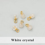 10pcs DIY Pendants Stainless Steel Natural Stone Hand Made Charms