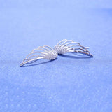 925 Silver Wing Feather Earrings Women Jewelry
