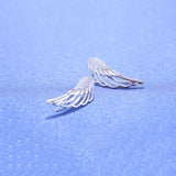 925 Silver Wing Feather Earrings Women Jewelry
