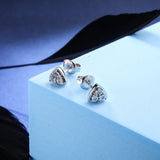 925 Silver Triangle Stud Earrings with SA Diamond High Jewelry