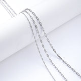 925 Silver Link Necklace Women Jewelry 45cm 47cm 55cm Long