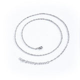 925 Silver Link Necklace Women Jewelry 45cm 47cm 55cm Long