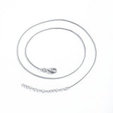 925 Silver Link Necklace Women Jewelry 45cm 47cm 55cm Long