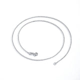 925 Silver Link Necklace Women Jewelry 45cm 47cm 55cm Long