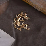 Matte Golden Star Moon Goddess Brooch Zircon Women Corsage Flower Pin