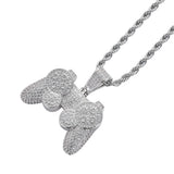 Game Console Pendants Iced Out Chain Bling CZ Silver Men's Hip Hop Rock Necklace