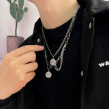 Genshin Impact Irregular Steel Hip Hop Necklace Multi-layer Necklace