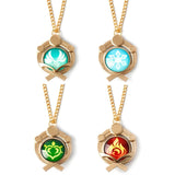 Genshin Impact Mondstadt Vision Necklace Eye Of God Elemental Pendant
