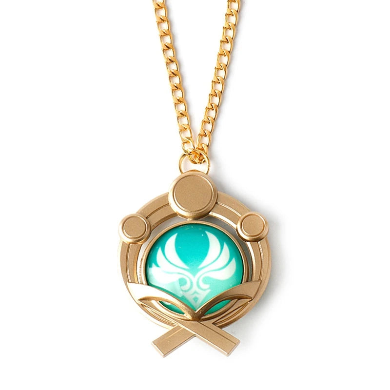 Genshin Impact Mondstadt Vision Necklace Eye Of God Elemental Pendant