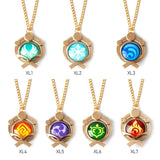 Genshin Impact Mondstadt Vision Necklace Eye Of God Elemental Pendant
