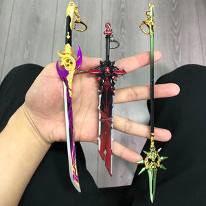 Genshin Impact Sword Keychains Skyward Blade Metal Key Rings