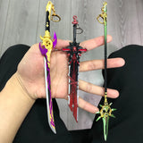 Genshin Impact Sword Keychains Skyward Blade Metal Key Rings