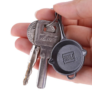 PUBG Battleground Pan Cosplay Rusting Key Chain Keyring