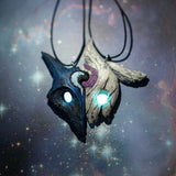 Personality Animal Mask Pendant Necklace Sheep Wolf Couple Party Neckl