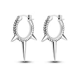 925 Silver Red Eye Zircon Dragon Earrings
