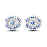 925 Silver Red Eye Zircon Dragon Earrings