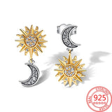 925 Silver Red Eye Zircon Dragon Earrings