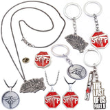 The Last of Us 2 Keychain Metal Pendant Keyring Bead Chains Necklace For Car Men