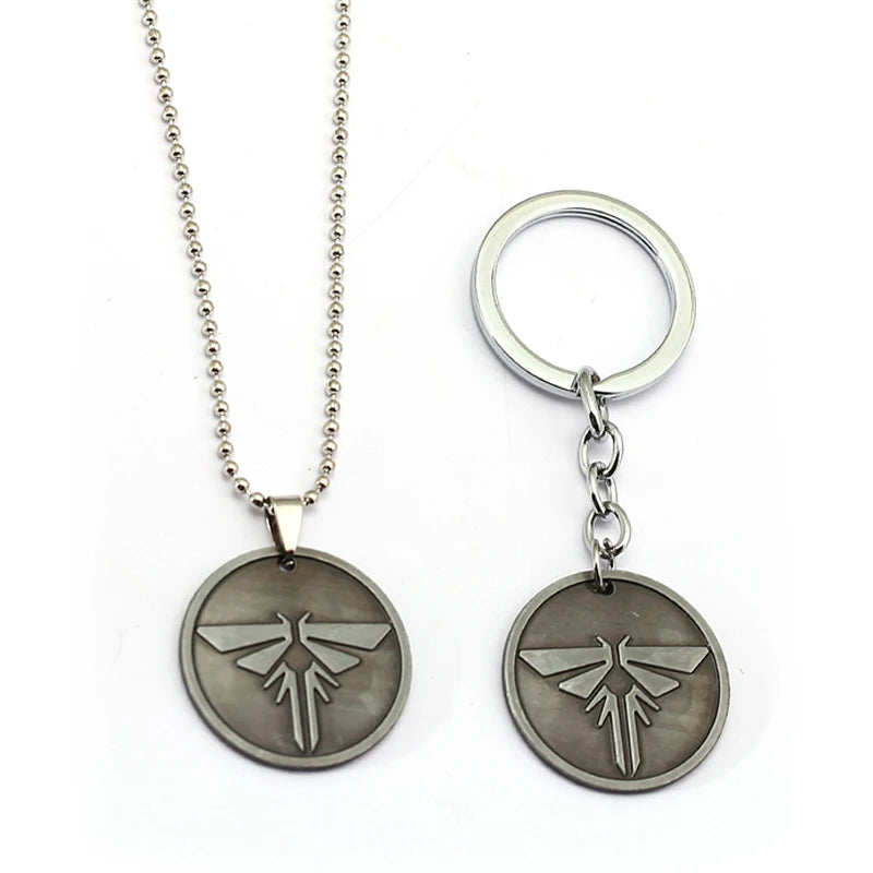 The Last of Us 2 Keychain Metal Pendant Keyring Bead Chains Necklace For Car Men