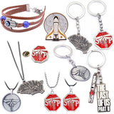 The Last of Us 2 Keychain Metal Pendant Keyring Bead Chains Necklace For Car Men
