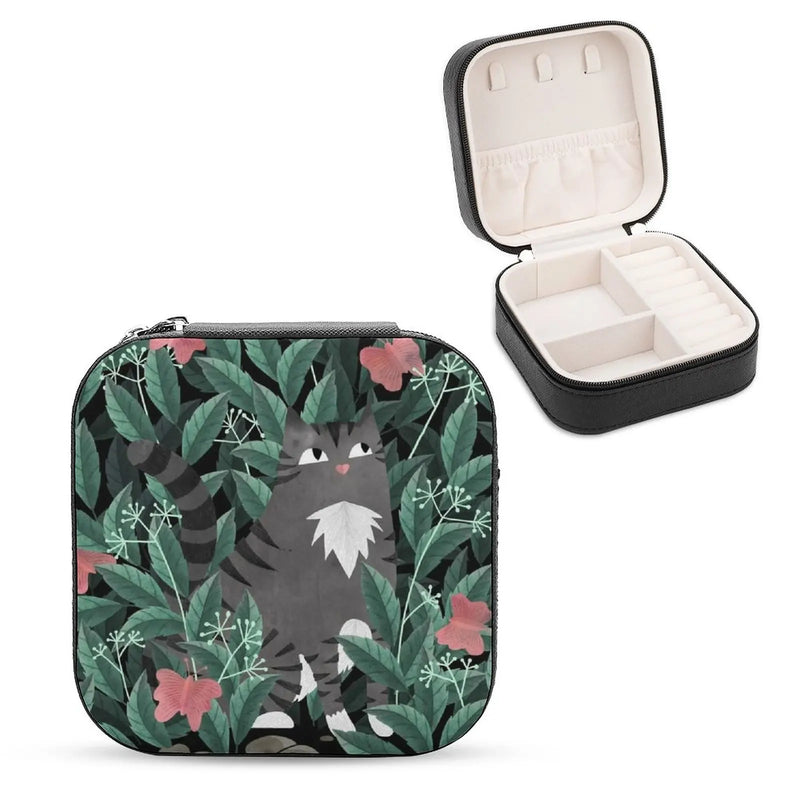 Tabby Cat Jewelry Storage Box - Earrings Ring Pendant Display