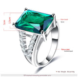 Garilina High-end Green Stone Ring Christmas AR2267