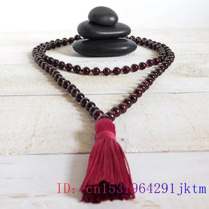 Garnet Beaded Bracelet Jade Jewelry Charms Amulet Necklace Vintage Amulets