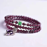 Garnet Bracelets Charm Beads Jewelry Making Layered Healing Crystals