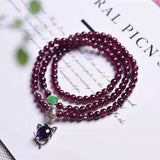 Garnet Bracelets Charm Beads Jewelry Making Layered Healing Crystals