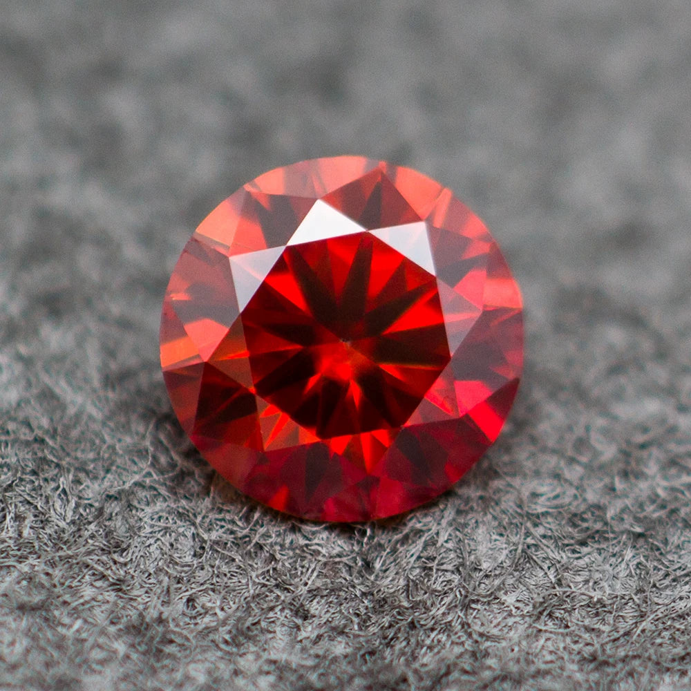 Garnet Loose Moissanite Stone VVS1 Passed Diamond Tester