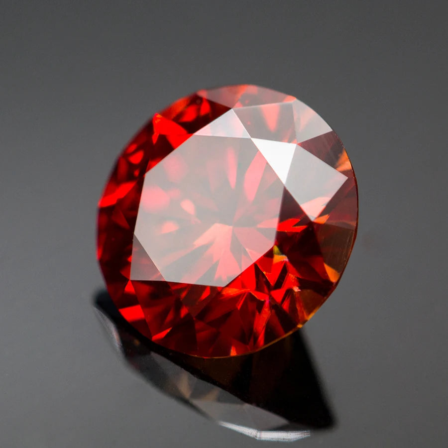 Garnet Loose Moissanite Stone VVS1 Passed Diamond Tester
