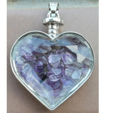 Garnet Crystal Heart Bottle Pendant Bead PWB1071