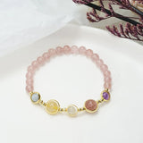 Garnet Women Five Elements Natural Stone Bracelet