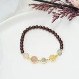 Garnet Women Five Elements Natural Stone Bracelet