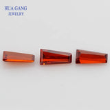 Garnet CZ Trapezium Cutting Stone Beads 2x1.25x1mm~8x4x2mm