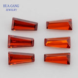 Garnet CZ Trapezium Cutting Stone Beads 2x1.25x1mm~8x4x2mm