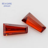Garnet CZ Trapezium Cutting Stone Beads 2x1.25x1mm~8x4x2mm